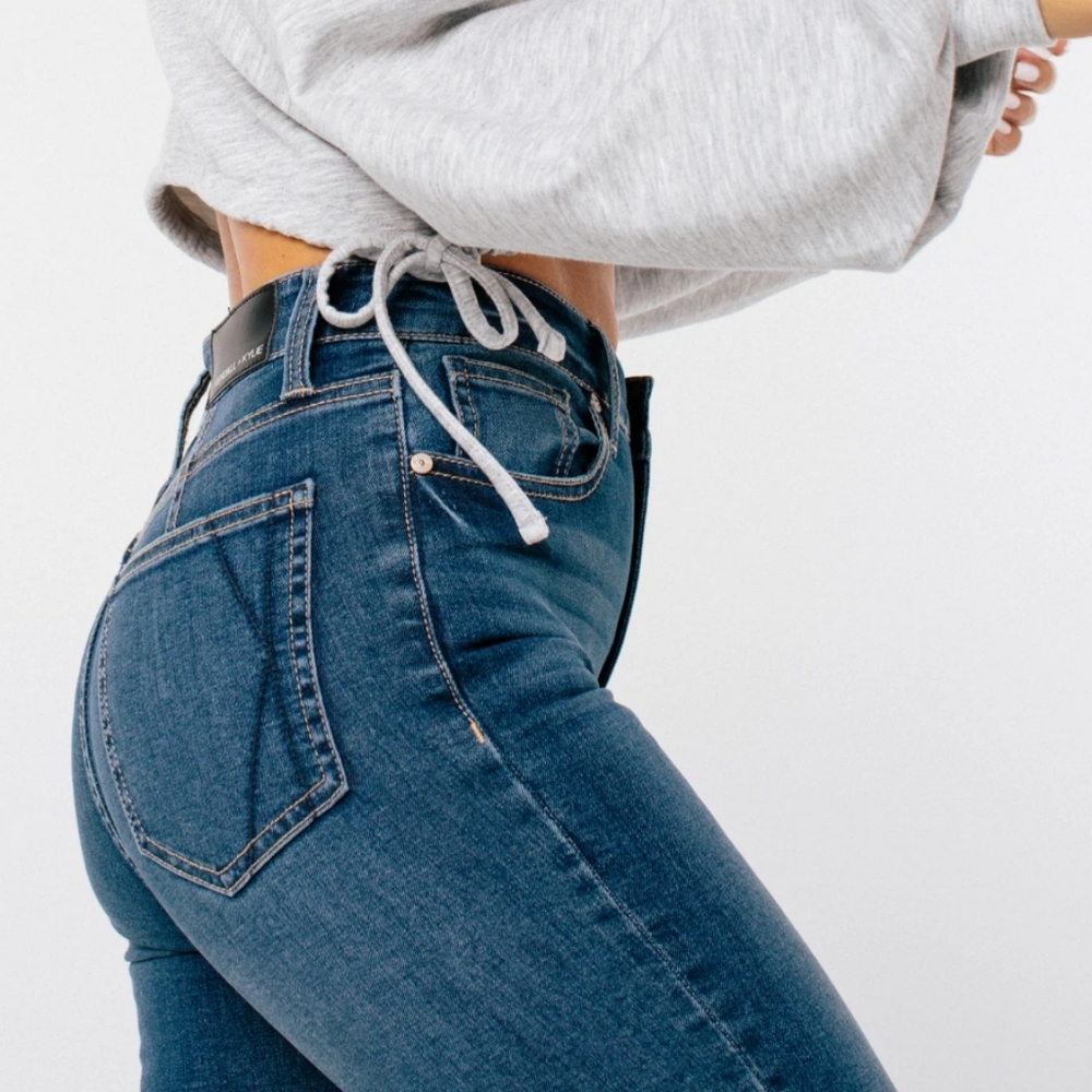 KENDALL + KYLIE Straight Leg Blue Jeans